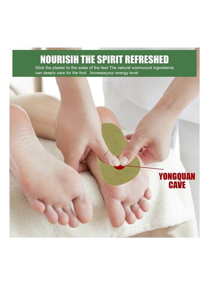 EELHOE Wormwood Foot Pads-12Pcs Natural Wormwood Body Cleansing Foot Pads Reduce Fatigue Increase Metabolism Improve Blood Circulation - Image 3