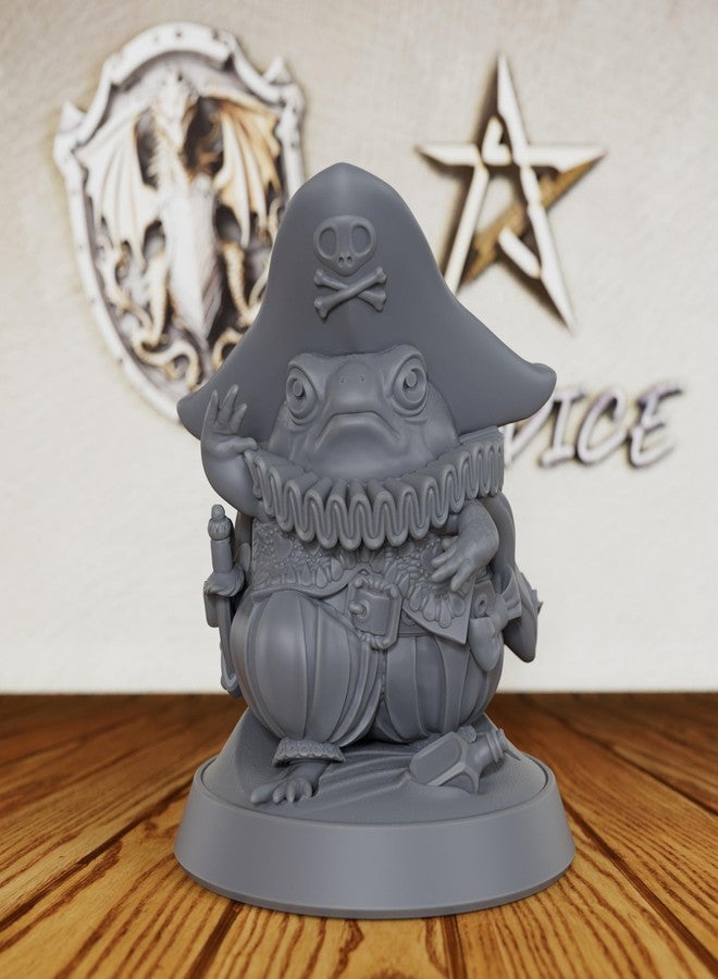 AUSPDICE Amphibious Swashbuckler for RPG Adventures - 28mm Unpainted Fantasy Pirate Captain Miniature - Frog Model Billy Quacks for DND & Tabletop Games-AS193 - Image 1