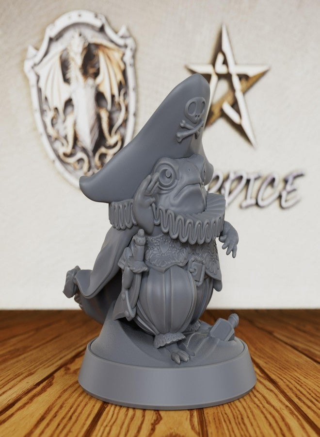 AUSPDICE Amphibious Swashbuckler for RPG Adventures - 28mm Unpainted Fantasy Pirate Captain Miniature - Frog Model Billy Quacks for DND & Tabletop Games-AS193 - Image 2