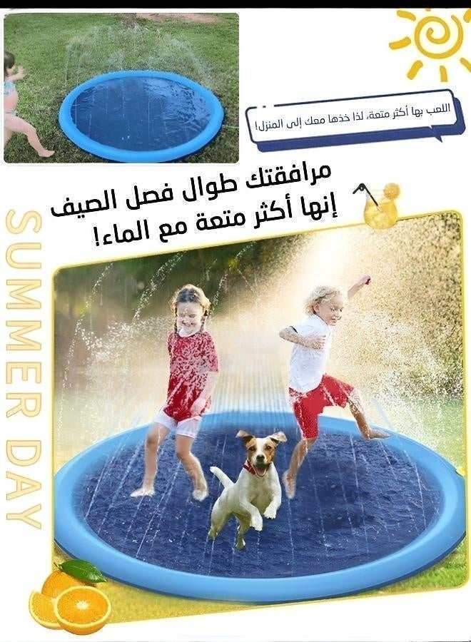حوض سباحة للأطفال من PVC صديق للبيئة | بساط مائي 170cm خارجي للأطفال | لعبة سباحة قابلة للنفخ آمنة غير سامة - Image 4