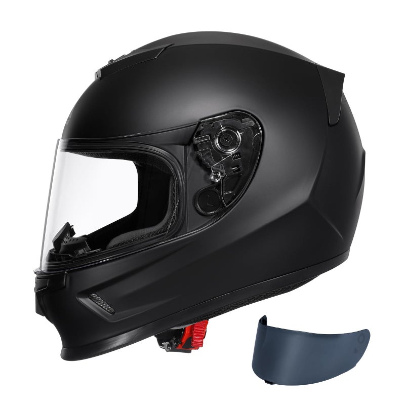 TRIANGLE Kids Motorcycle Helmets Youth Full Face Helmet Lightweight with 2 Visors DOT Approved - Image 1