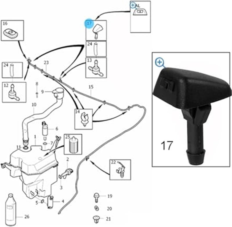 Wivplex Windshield Washer Nozzle for Volvo V40 - Image 2