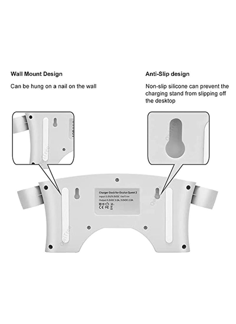 OIMG Charging Station For Oculus Quest 2 Usb Charging Dock Stand For Vr Headset High-Speed Charging Station Stand With Breathing Light For Quest 2 Handle Storage Dock  - Image 4