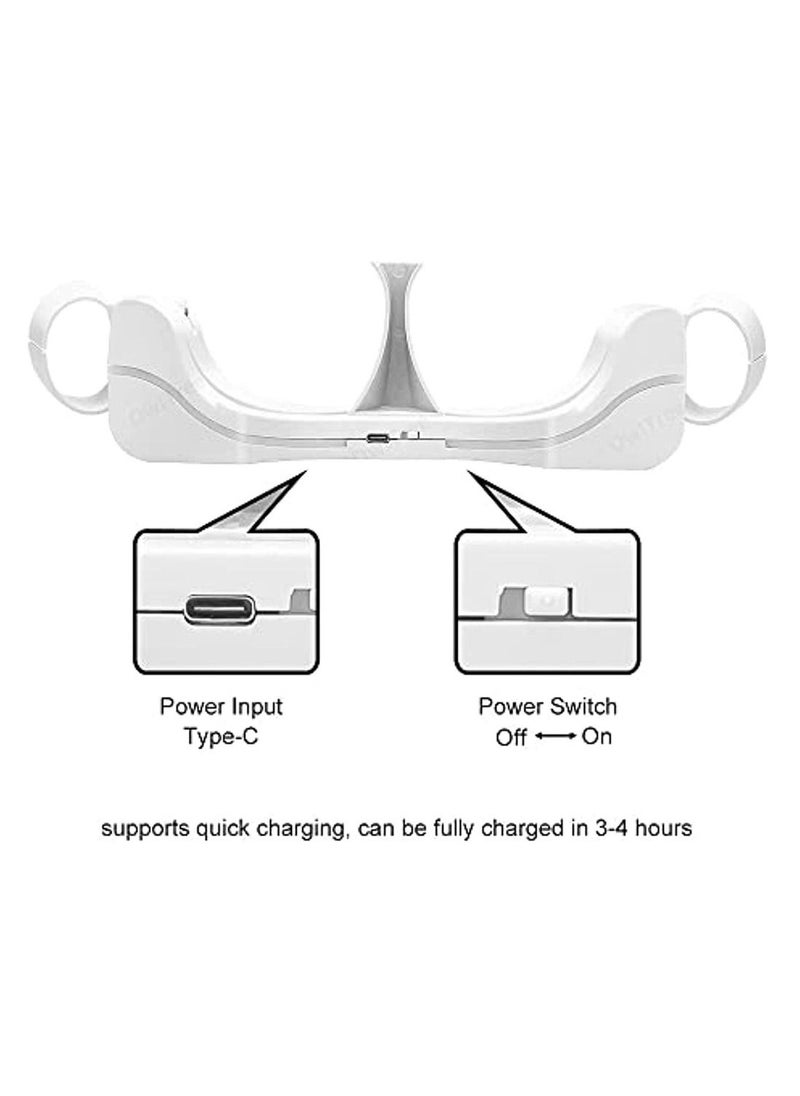 OIMG Charging Station For Oculus Quest 2 Usb Charging Dock Stand For Vr Headset High-Speed Charging Station Stand With Breathing Light For Quest 2 Handle Storage Dock  - Image 3
