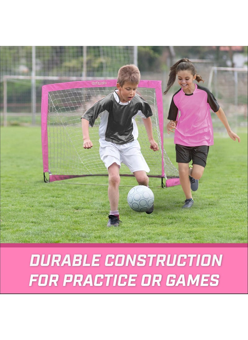 GoSports GoSports Portable Soccer Goals for Kids  13 Color Options  Choose 4 x 3 ft or 6 x 4 ft  Team Tone Pop Up Nets for Backyard  - Image 3