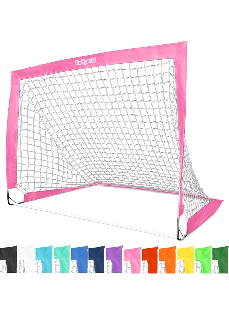 GoSports GoSports Portable Soccer Goals for Kids  13 Color Options  Choose 4 x 3 ft or 6 x 4 ft  Team Tone Pop Up Nets for Backyard  - Image 1