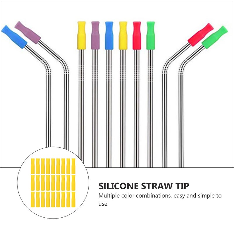 100 PCS Cover for Stainless Steel Multicolored Reusable Silicone Tips - Image 5