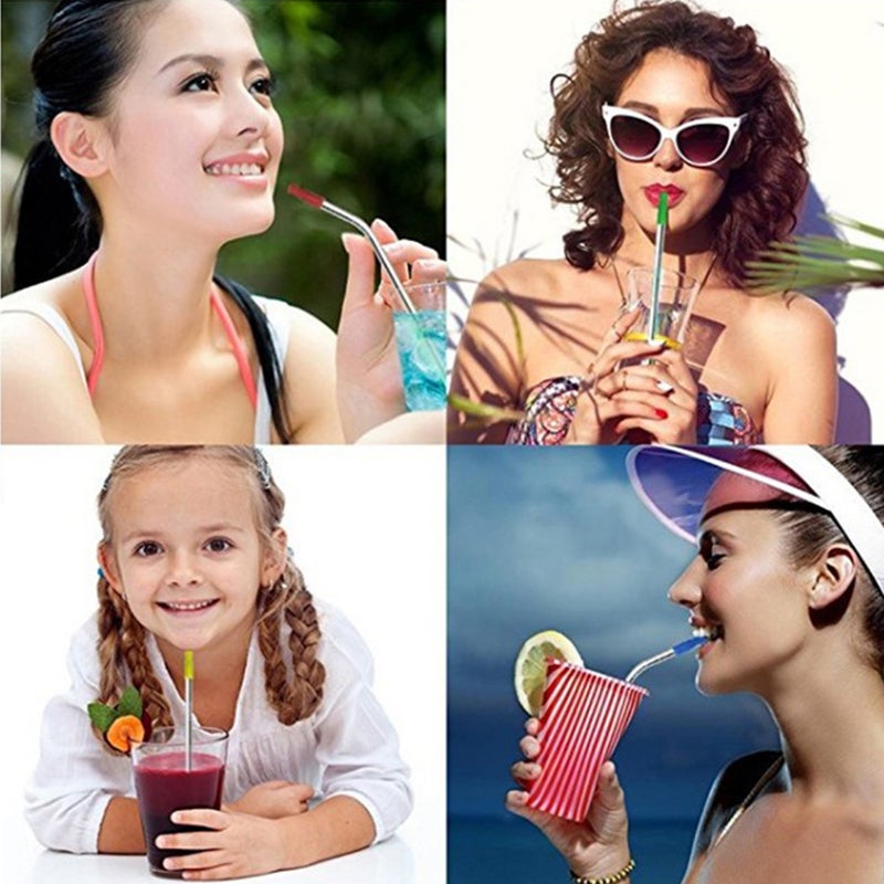 100 PCS Cover for Stainless Steel Multicolored Reusable Silicone Tips - Image 3