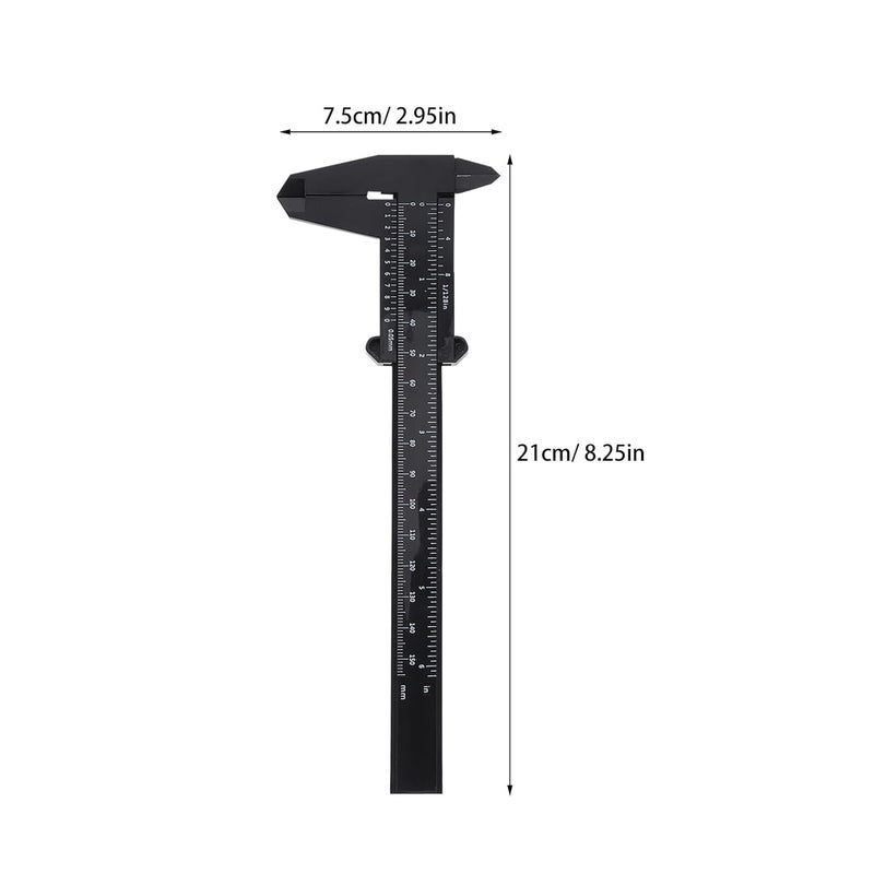TIDTALEO 4 Pcs Portable Plastic Vernier Calipers Metric Measuring Gauge Set 0-150mm Accurate Measurement Tools for Students Science Projects Engineering Use - Image 2