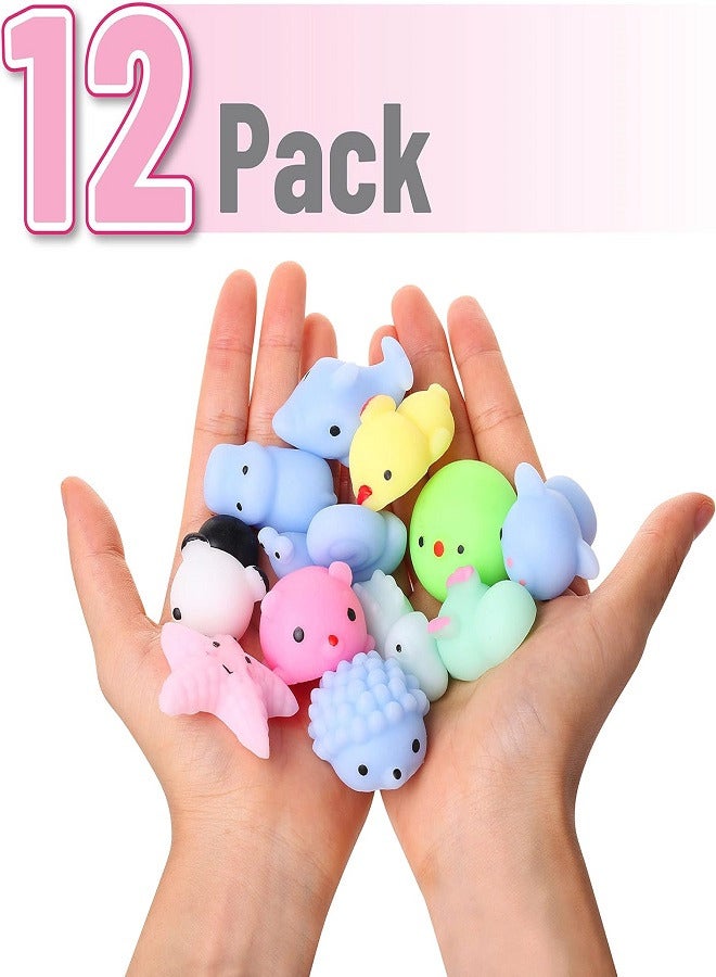 12 Pack Squishy for Kids, Squishy Toy, Squishy Pack Squishy Animals Stress Relief Toy Mini Squishes Small Toys for Kids - Image 2