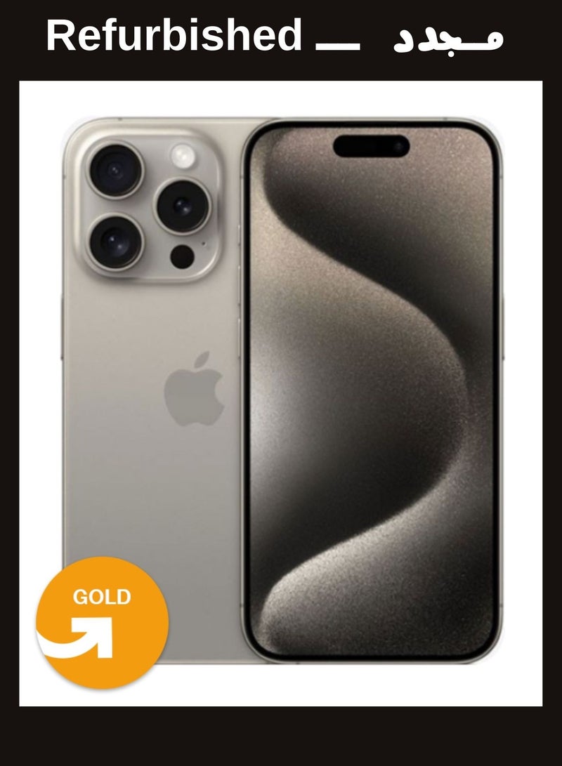 IPhone 15 Pro 256GB 6R ESIM Natural Titanium , Local Warranty | Gold Grade | UPGRADE Refurbished