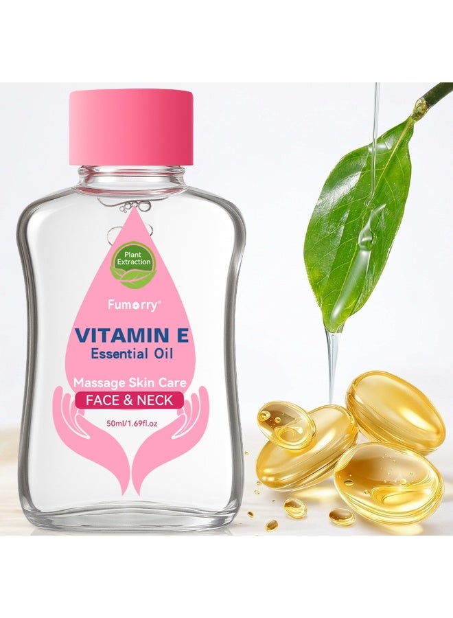 VITAMIN E Oil for Face, Body, Neck - Pure & Moisturizing for Skin, Plant Extraction, Multi-Use for Massage, Skincare & Beauty, Firming & Smooth Skin, Care for the Face, Neck Skin - Image 1