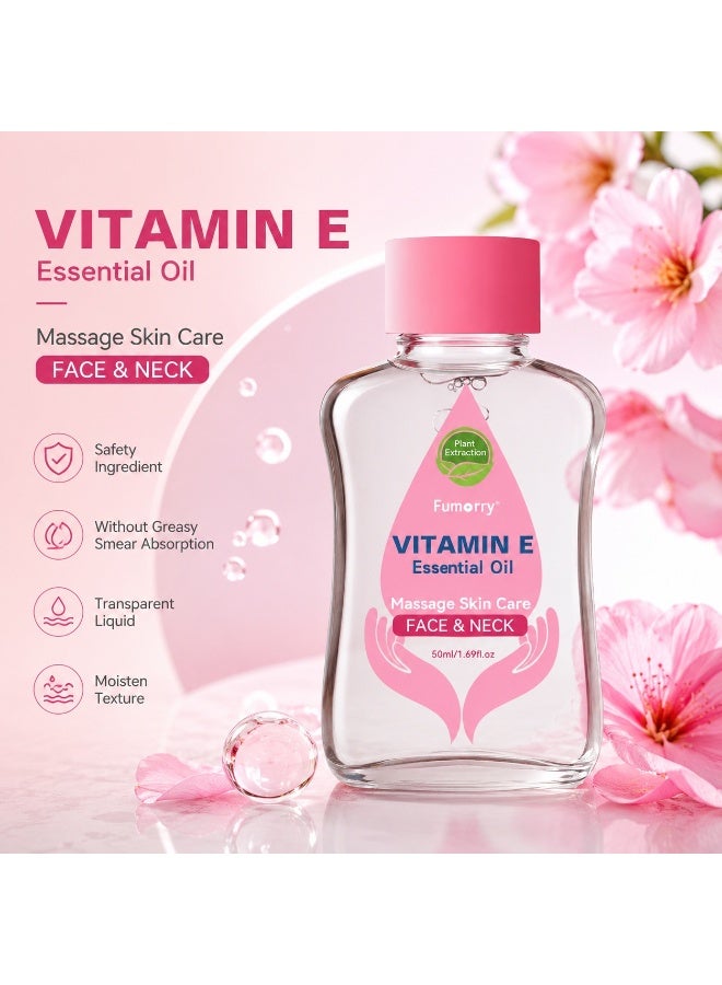 VITAMIN E Oil for Face, Body, Neck - Pure & Moisturizing for Skin, Plant Extraction, Multi-Use for Massage, Skincare & Beauty, Firming & Smooth Skin, Care for the Face, Neck Skin - Image 4