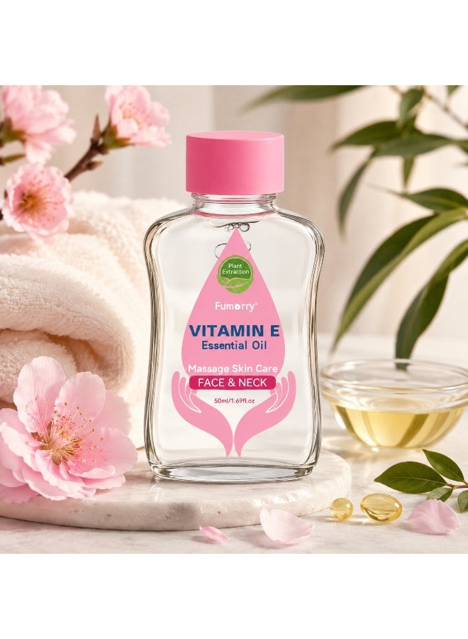 VITAMIN E Oil for Face, Body, Neck - Pure & Moisturizing for Skin, Plant Extraction, Multi-Use for Massage, Skincare & Beauty, Firming & Smooth Skin, Care for the Face, Neck Skin - Image 5