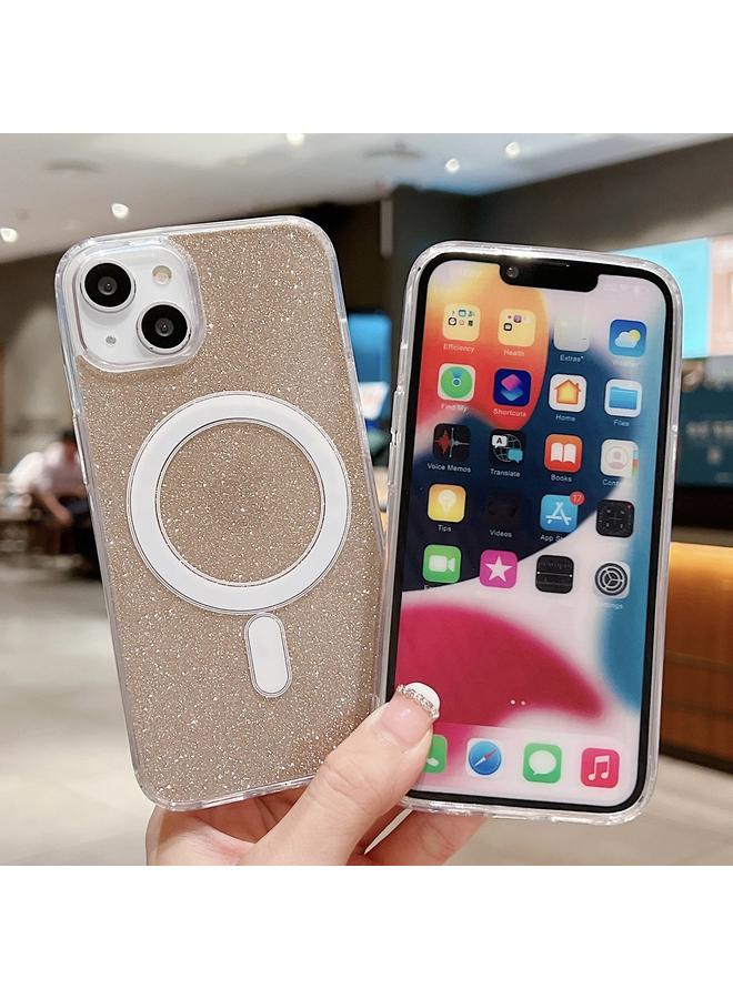 S-TOP Case For iPhone XR Acrylic Transparent Glitter MagSafe Phone Case - Image 3