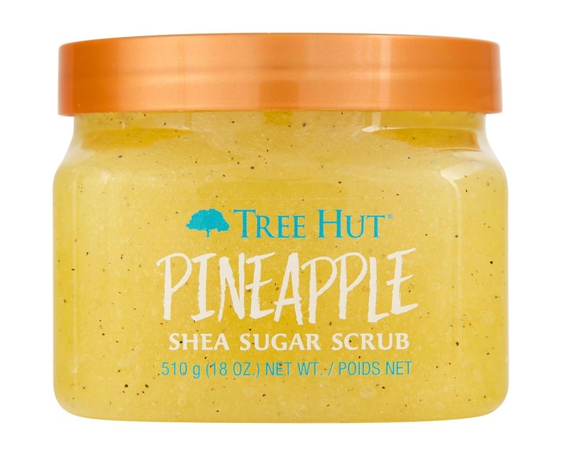 Treehut Pineapple Shea Sugar Scrub, Exfoliating, Hydrating & Moisturizing Body Scrub with Shea Butter & Nourishing Essential Oils, Smooth & Soften Skin, 18 oz - Image 1