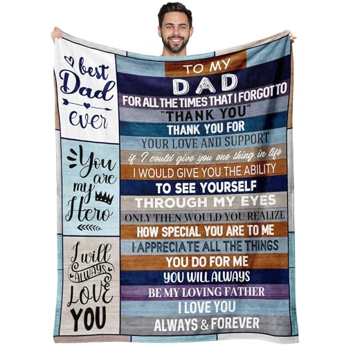 Ekpvgit Cool Dad Gifts for Fathers Day Dad Birthday Gift from Daughter Son Fathers Day Birthday Gifts for Dads Who Wants Nothing Best Daddy Dads Father Ever Blanket 50X60