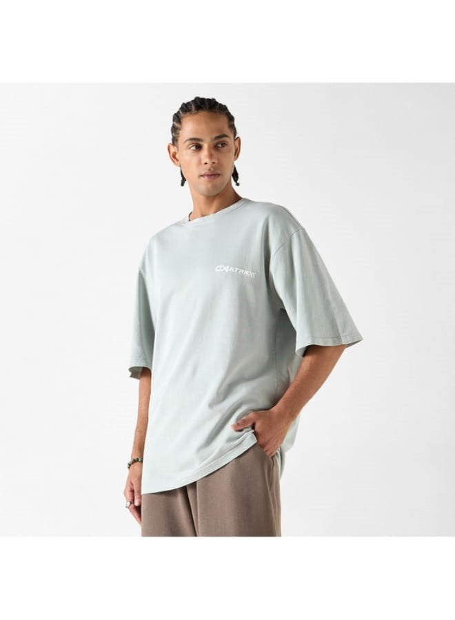SP Characters Printed Crew Neck T-shirt with Short Sleeves - Image 1
