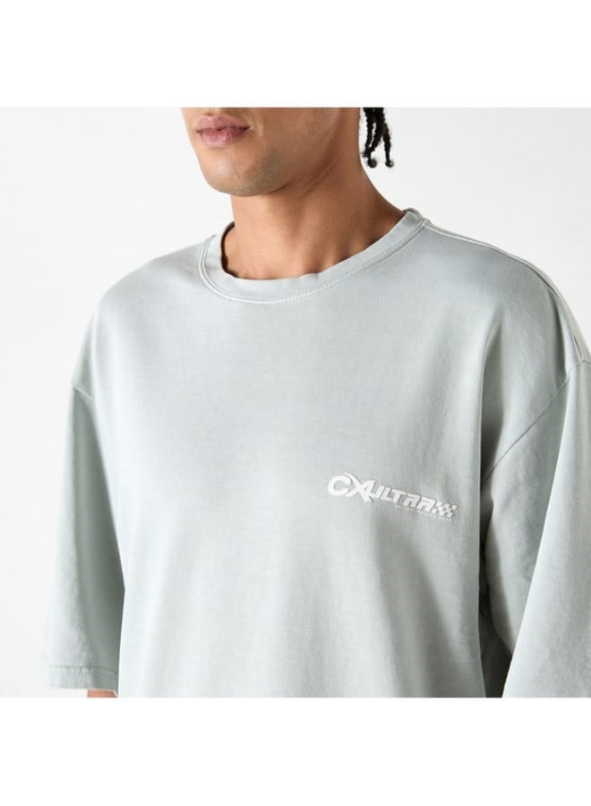 SP Characters Printed Crew Neck T-shirt with Short Sleeves - Image 3