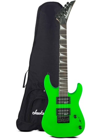 Jackson JS Series Dinky Minion JS1X 6String RightHanded Poplar Body Electric Guitar Neon Green Bundle with Black Gig Bag 2 Items