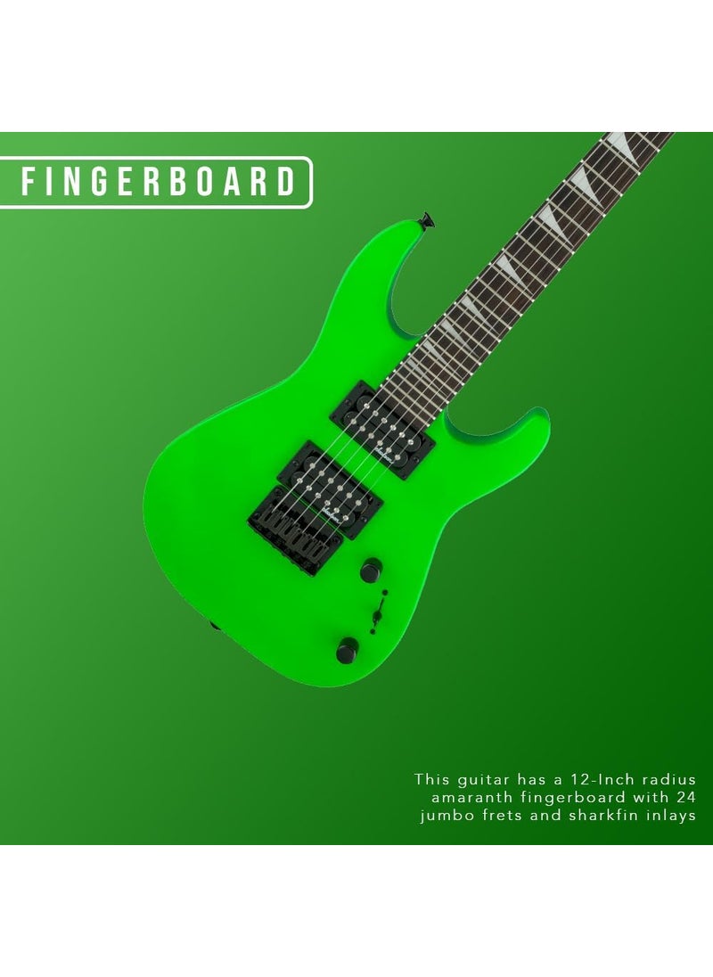 Jackson - Jackson JS Series Dinky Minion JS1X 6String RightHanded Poplar Body Electric Guitar Neon Green Bundle with Black Gig Bag 2 Items - Image 1