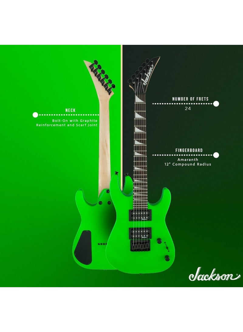 Jackson - Jackson JS Series Dinky Minion JS1X 6String RightHanded Poplar Body Electric Guitar Neon Green Bundle with Black Gig Bag 2 Items - Image 1
