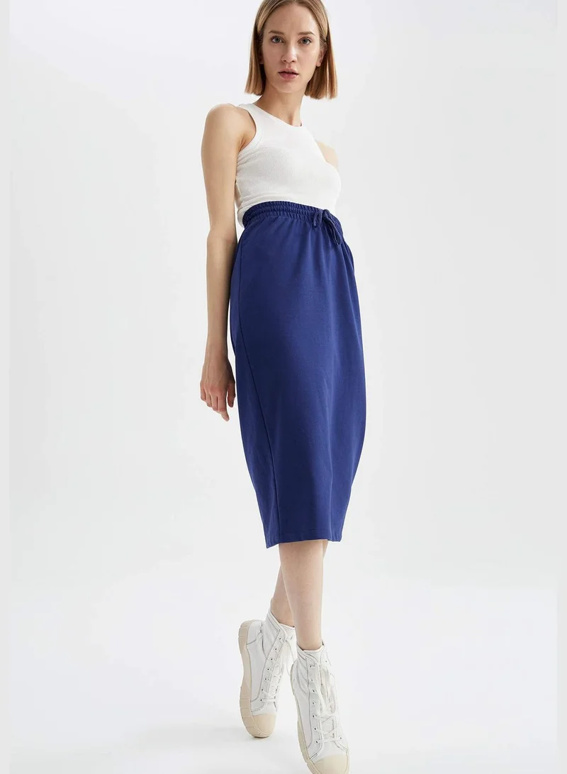 DeFacto Elastic Waist Midi Skirt
