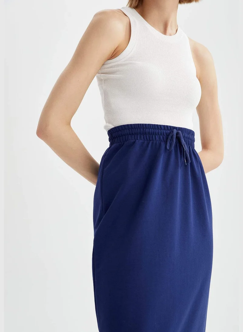 DeFacto Elastic Waist Midi Skirt