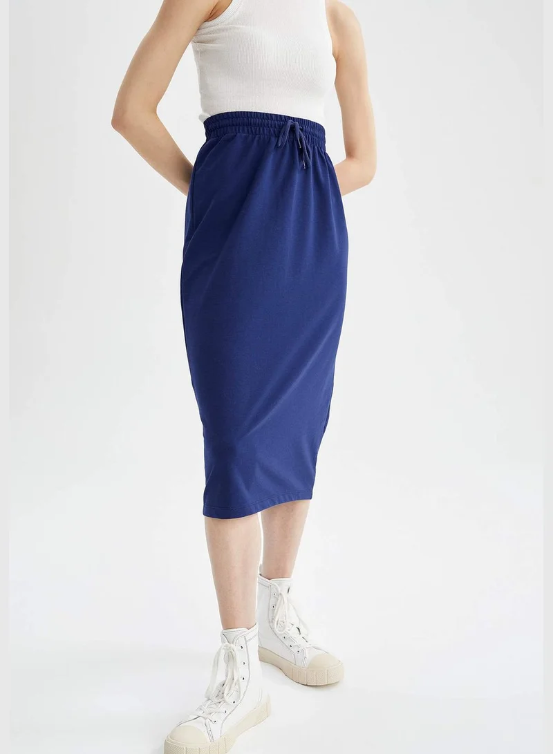 DeFacto Elastic Waist Midi Skirt