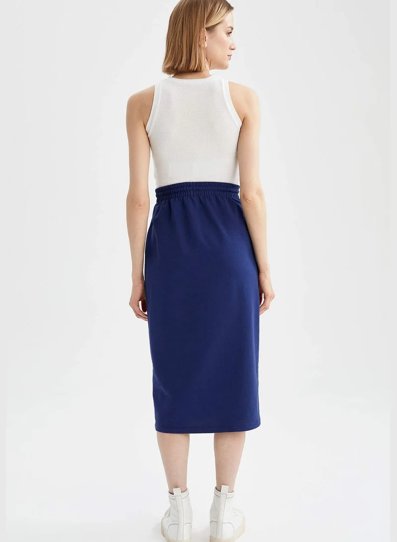DeFacto Elastic Waist Midi Skirt