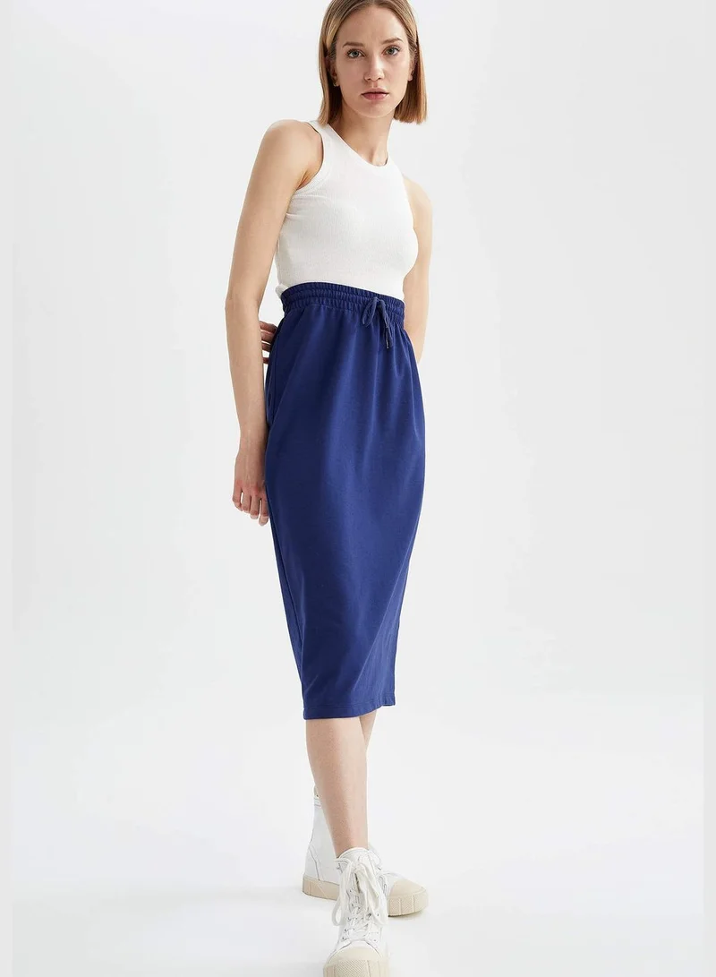 DeFacto Elastic Waist Midi Skirt