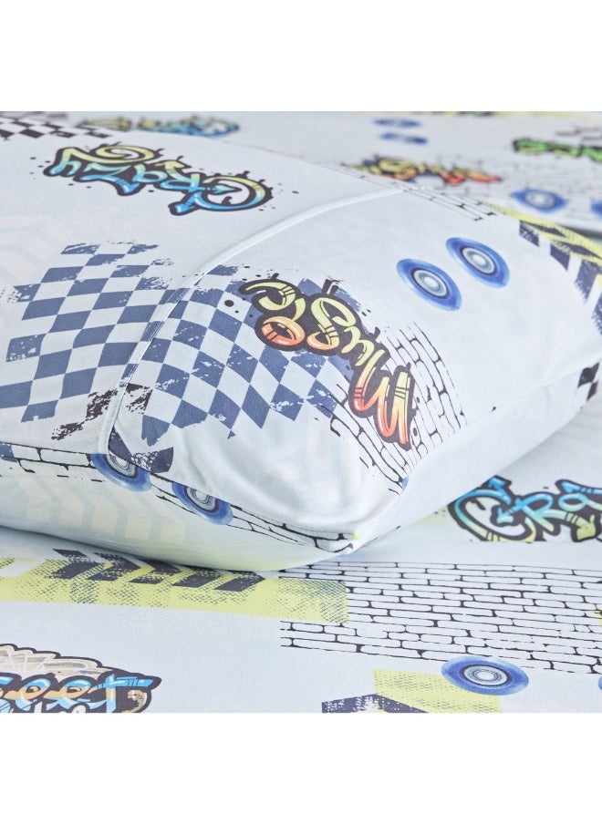 Home Box Tom Gearhead Skate 2-Piece Single Microfibre Printed Jersey Comforter Set 135 X 220 Cm  - Image 1