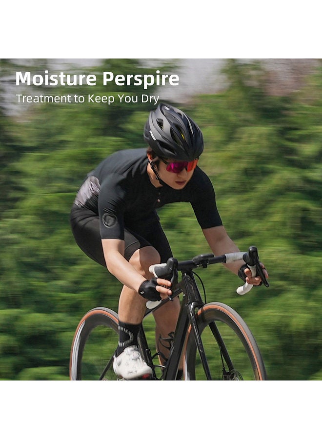 Generic Men's Cycle Jersey Road Bike Jersey Breathable Quick-Dry Bicycle Clothing Reflective Elastic Fabric Ideal for Spring-Summer Riding Bicycle Clothing Men  - Image 3