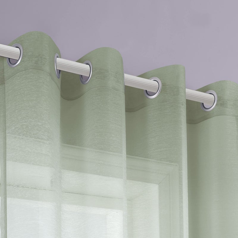 Koufall 96 بوصة طويلة المريسي الستائر الخضراء 2 لوحة ضيقة بوهو الستائر لغرفة المعيشة غرفة نوم 52x96 في الطول - Image 3