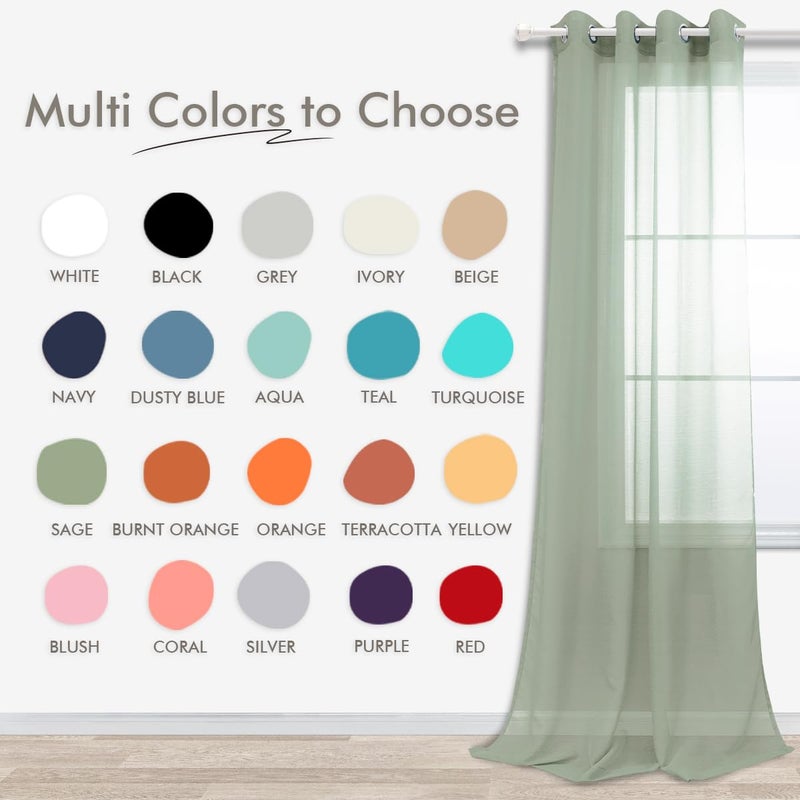 Koufall 96 بوصة طويلة المريسي الستائر الخضراء 2 لوحة ضيقة بوهو الستائر لغرفة المعيشة غرفة نوم 52x96 في الطول - Image 2