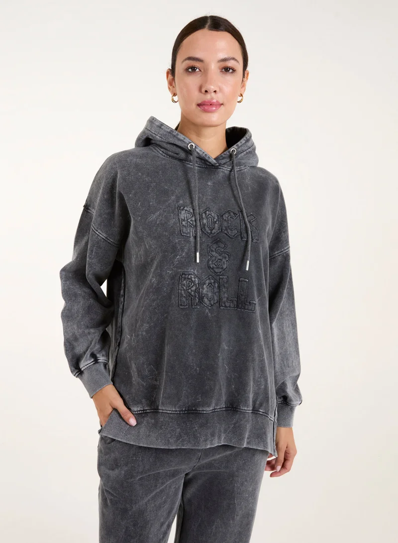 Rock & Roll Acid Wash Hoodie