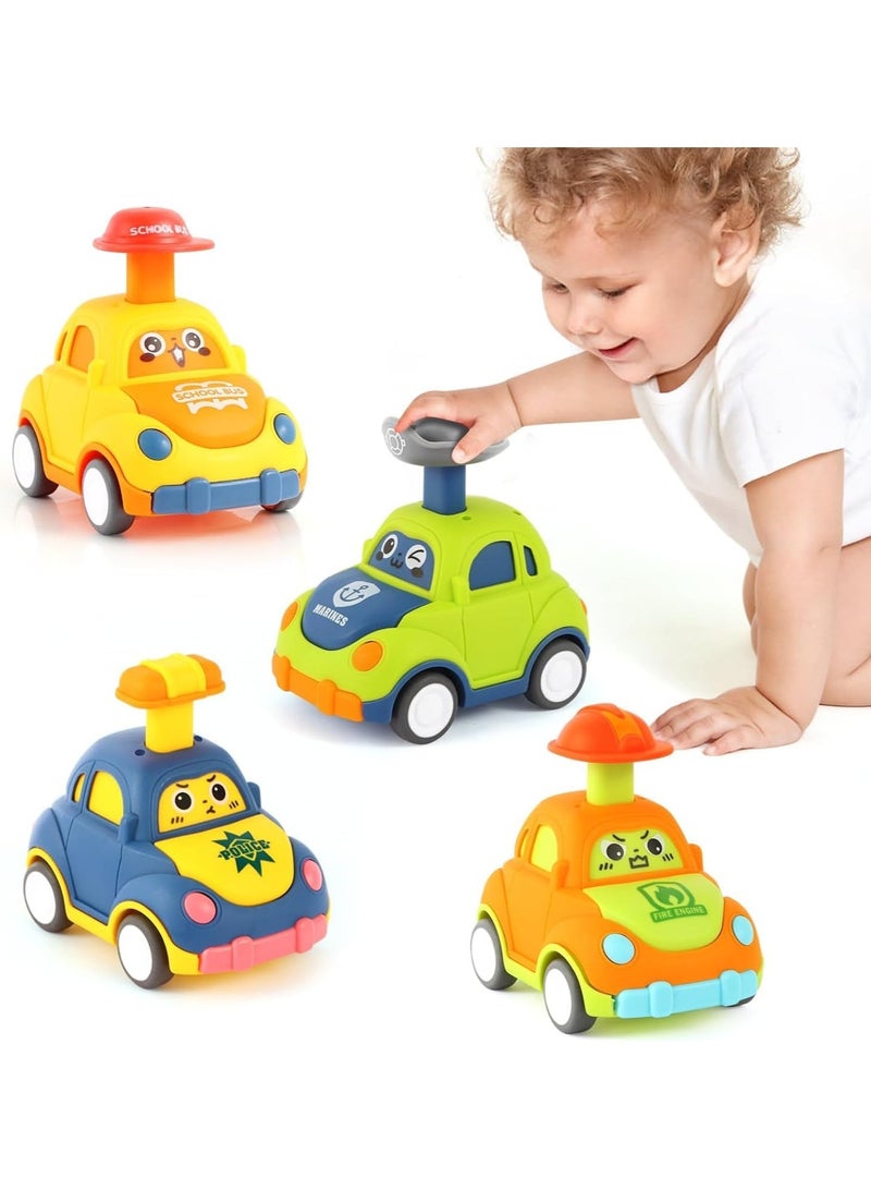 دي إم جي تك ألعاب سيارات ادفع وانطلق للأطفال الصغار من عمر 1 إلى 3 سنوات، مجموعة سيارات احتكاك للأطفال - Image 1