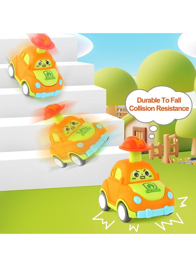 دي إم جي تك ألعاب سيارات ادفع وانطلق للأطفال الصغار من عمر 1 إلى 3 سنوات، مجموعة سيارات احتكاك للأطفال - Image 5