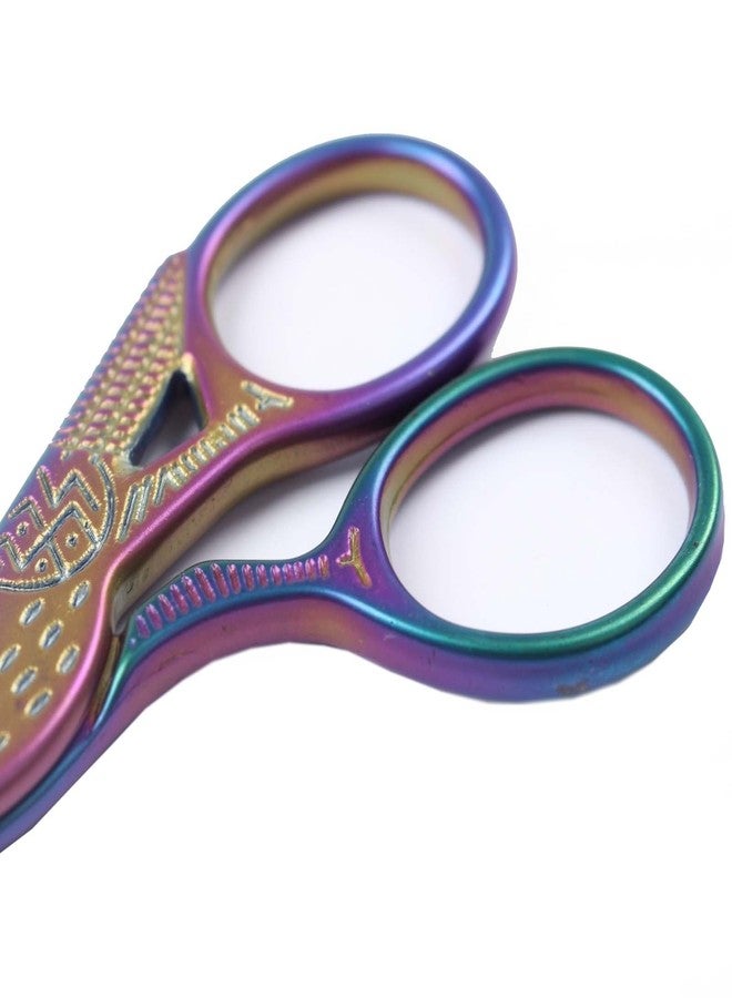BIHRTC Stainless Steel Sharp Tip Classic Stork Scissors Crane Design Sewing DIY Tools Dressmaker Shears Scissors for Embroidery, Craft, Needle Work, Art Work & Everyday Use (3.6", Colorful) - Image 3