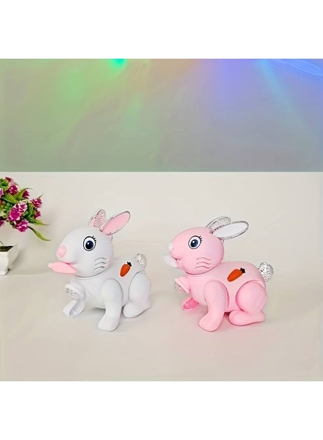 AlArabSooq Bud Jumping Rabbit | Best for Fun Loving Kids | 360 Moving Direction| LED Flash Lights with Music | Unisex (Girls & Boys) | 3+ Plus Age | 3AA Batteries Operated, Color May Vary | - Image 1