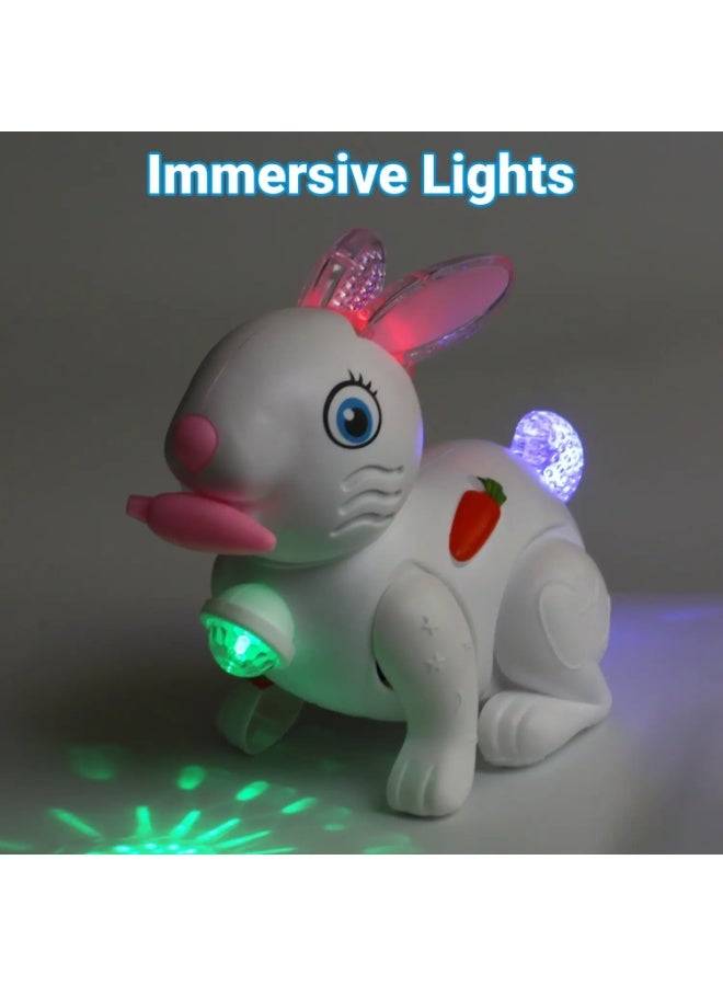 AlArabSooq Bud Jumping Rabbit | Best for Fun Loving Kids | 360 Moving Direction| LED Flash Lights with Music | Unisex (Girls & Boys) | 3+ Plus Age | 3AA Batteries Operated, Color May Vary | - Image 4
