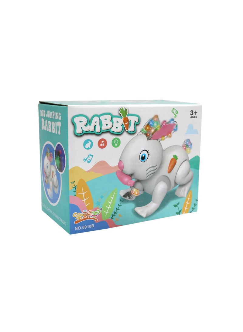 AlArabSooq Bud Jumping Rabbit | Best for Fun Loving Kids | 360 Moving Direction| LED Flash Lights with Music | Unisex (Girls & Boys) | 3+ Plus Age | 3AA Batteries Operated, Color May Vary | - Image 2