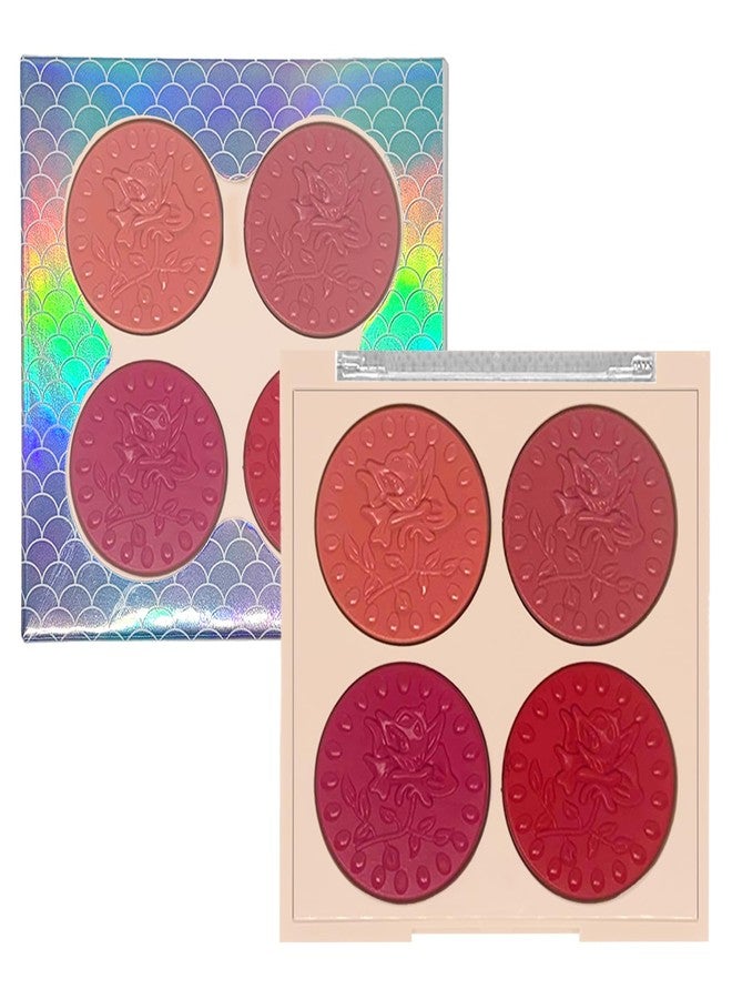 Okerker 4-Color Lipstick Palette - Velvet Matte Lip & Cheek Tint | Long-Lasting, Waterproof, Highly Pigmented | All-in-One Lip Palette for Every Occasion - Image 1