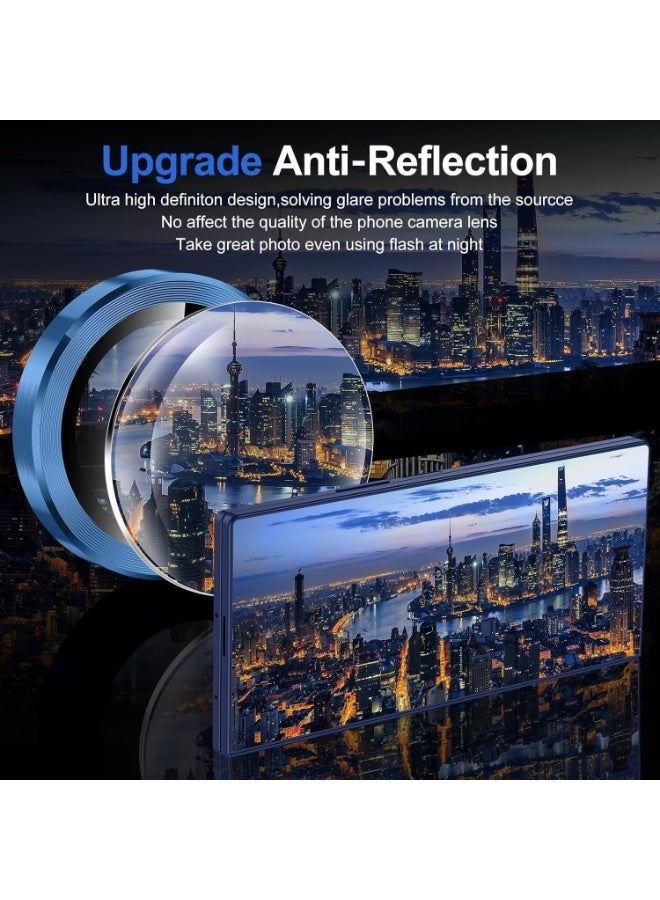 Muzz Camera Lens Protector for Samsung Galaxy Z Fold 7 5G,Shatterproof, Ultra-HD 9H Tempered Glass Camera Screen Protector Metal Ring Cover Film Samsung Galaxy Z Fold 7 2025 (Blue) - Image 5
