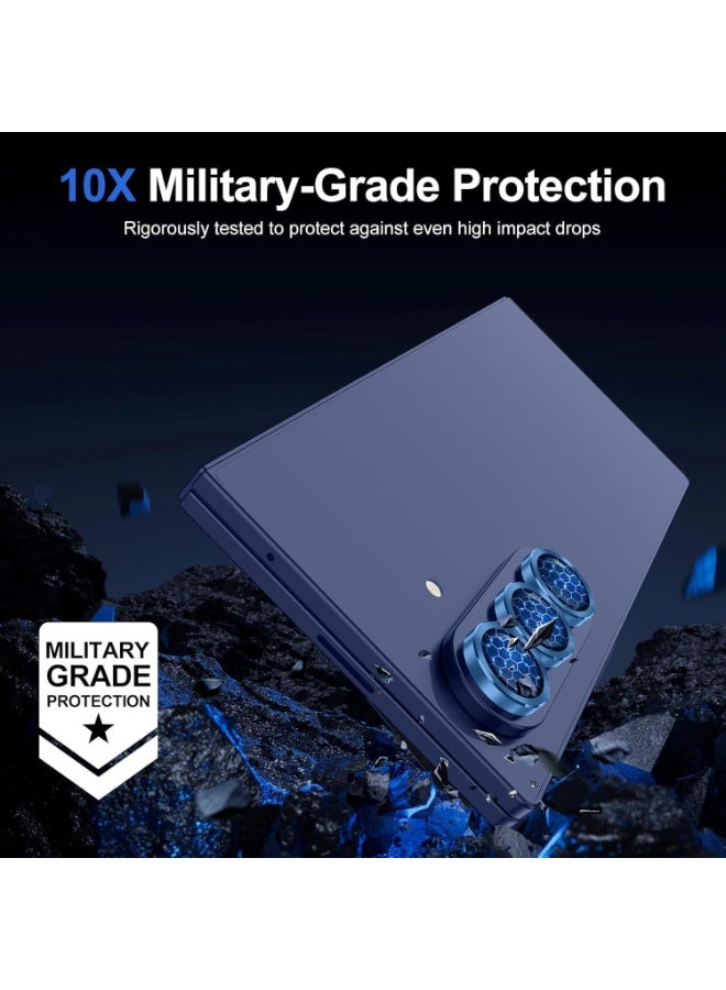 Muzz Camera Lens Protector for Samsung Galaxy Z Fold 7 5G,Shatterproof, Ultra-HD 9H Tempered Glass Camera Screen Protector Metal Ring Cover Film Samsung Galaxy Z Fold 7 2025 (Blue) - Image 3