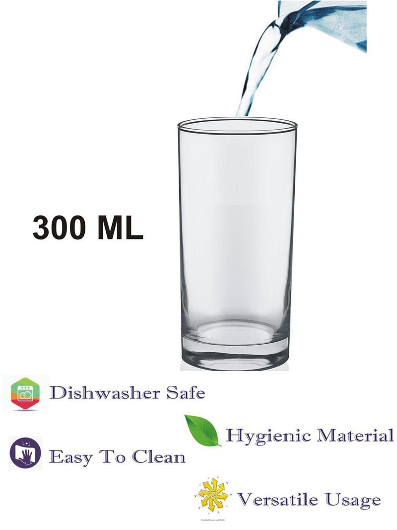 Somil Clear Elegance Timeless Glass Designs for Every Occasion 300 ml Capacity Pack of 2 Size 14 X 6 X 6 Cm - Image 4