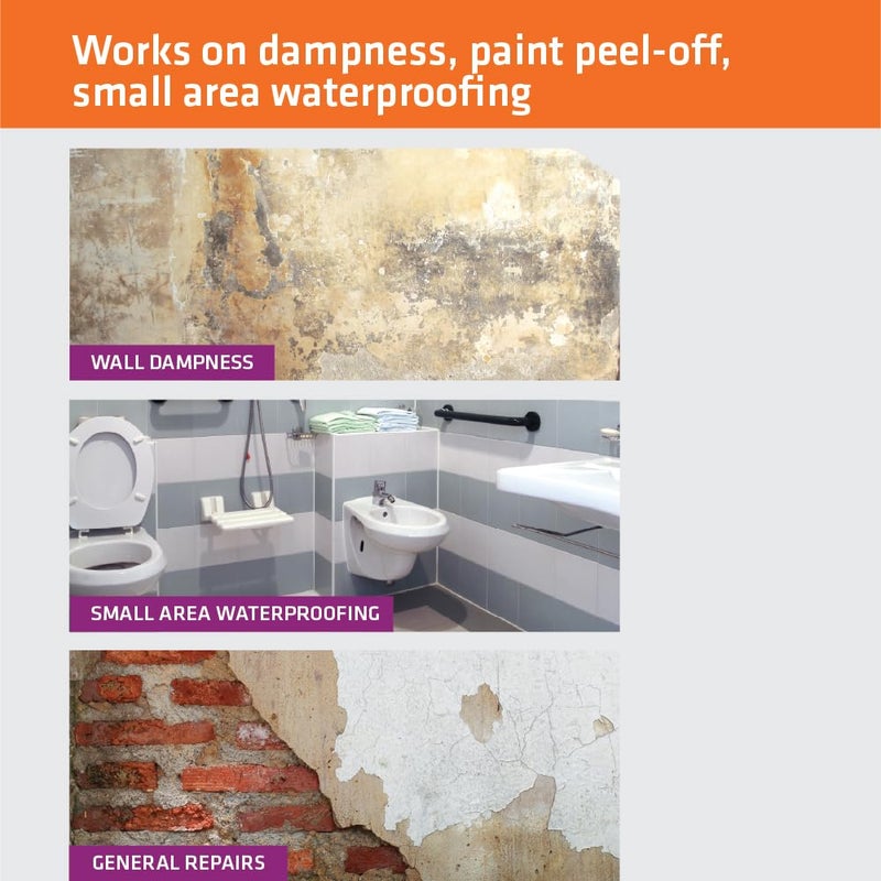 Dr. Fixit د. فيكست 302 سوبر لاتكس SBR لاتكس لعزل المياه والإصلاحات - 500 جرام، (رمادي) (1 قطعة) - Image 5