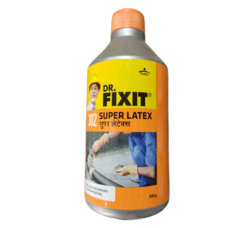 Dr. Fixit د. فيكست 302 سوبر لاتكس SBR لاتكس لعزل المياه والإصلاحات - 500 جرام، (رمادي) (1 قطعة) - Image 1