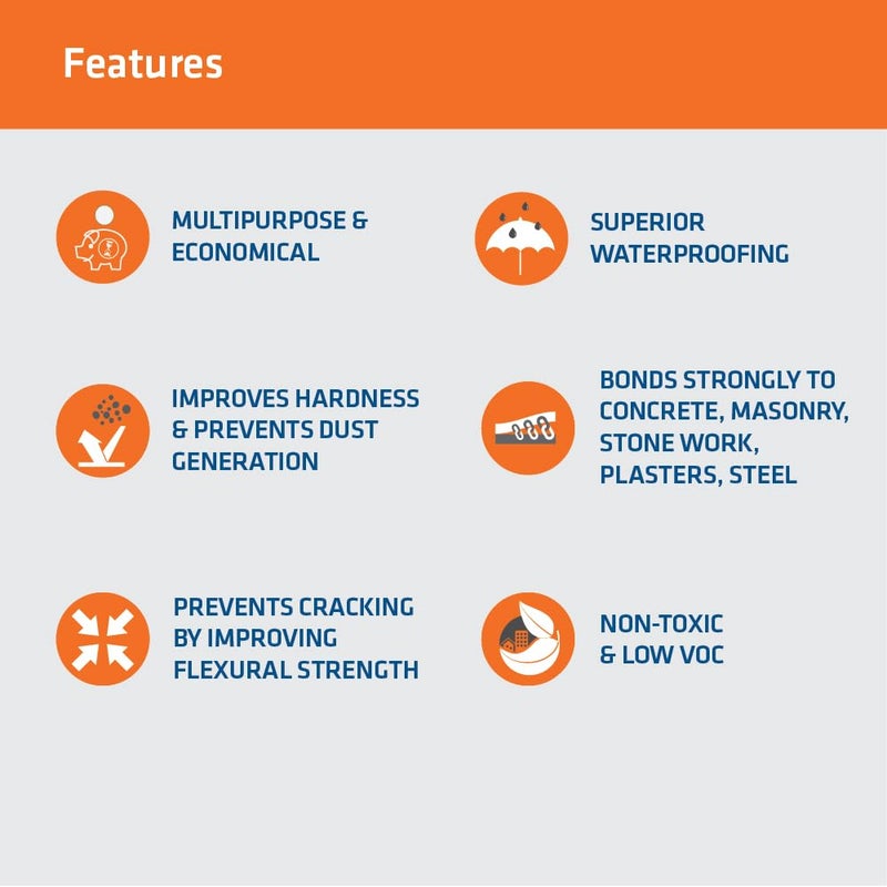 Dr. Fixit د. فيكست 302 سوبر لاتكس SBR لاتكس لعزل المياه والإصلاحات - 500 جرام، (رمادي) (1 قطعة) - Image 3