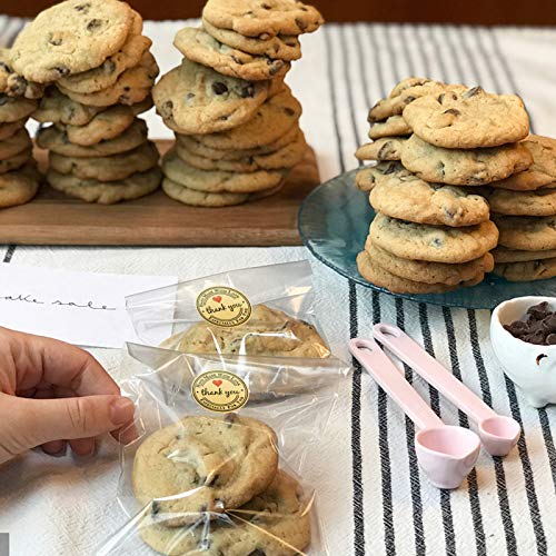 YOGET 500pcs YOGET 1.5 Inch Round Handmade with Love Sticker,Thank You Stickers Roll Kraft Paper Strong Adhesive Stickers - Image 5